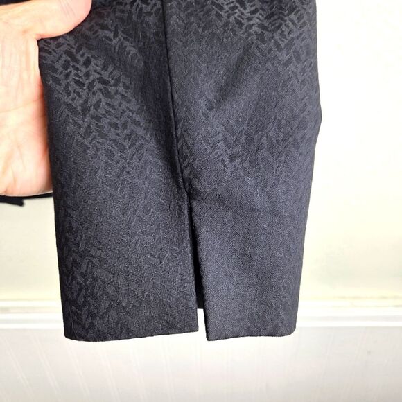 Women's Saks Fifth Aveune Wool Abstract Leaf Elegant Black Women's Blazer Sz 14 - Picture 9 of 11